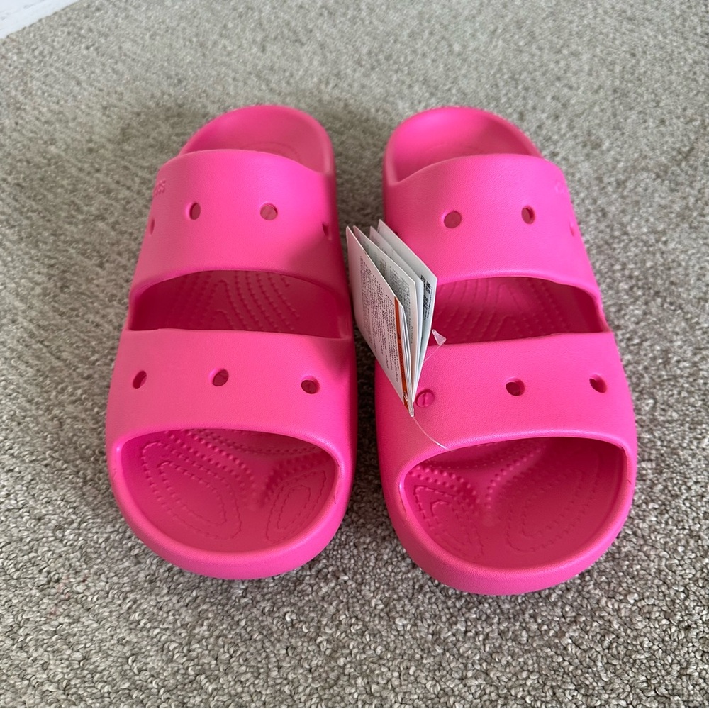 Crocs Classic V2 Slide Sandal Pink 209403-6UB Men's 10 / Women's 12 - Picture 2 of 8